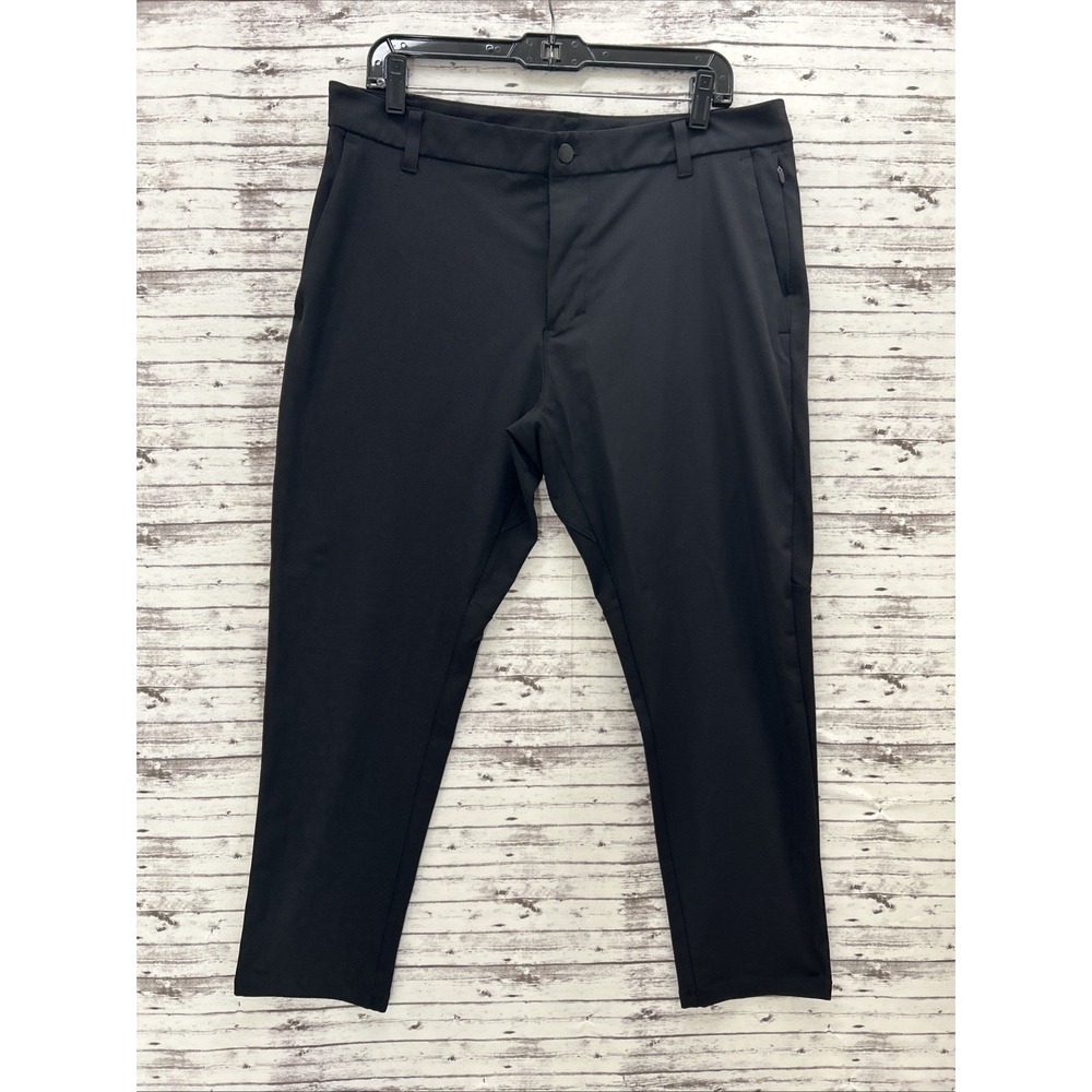 Lululemon Commission Warpstreme Pants Men 34x27 Black Classic Chino LM5AEVS